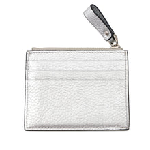 将图像加载到图库查看器中，Valentino Garavani Studded Coin Purse Silver Leather
