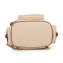 Load image into Gallery viewer, MIUMIU Logo Backpack Beige/Brown5BZ043 Leather Canvas Size Medium
