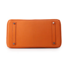 将图像加载到图库查看器中，HERMES Birkin Orange Chevre Myzore Goatskin Size 35
