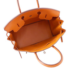 将图像加载到图库查看器中，HERMES Birkin Orange Chevre Myzore Goatskin Size 35
