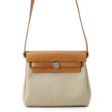 将图像加载到图库查看器中，HERMES Herbag zip Natural Sable/Beton Toile H Vache Hunter Leather Size 20
