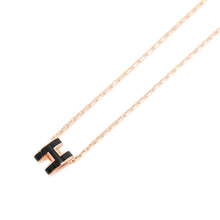 将图像加载到图库查看器中，HERMES Pop Ash Necklace Size Mini Black Lacquer Metal
