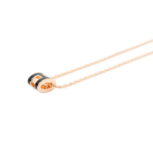 将图像加载到图库查看器中，HERMES Pop Ash Necklace Size Mini Black Lacquer Metal

