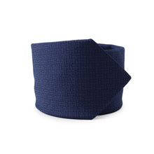 将图像加载到图库查看器中，HERMES Silk necktie, 8 cm, H-trefle MarineH659448T Silk100%
