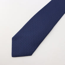 将图像加载到图库查看器中，HERMES Silk necktie, 8 cm, H-trefle MarineH659448T Silk100%
