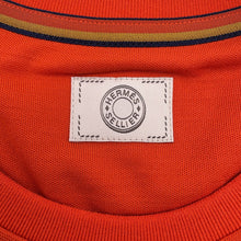 将图像加载到图库查看器中，HERMES T-Shirt (Training) Size XL Orange Jump Wool57% Nylon43%
