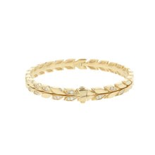 将图像加载到图库查看器中，TIFFANY&amp;Co. Victoria Vine Hinge Bangle 18K Yellow Gold
