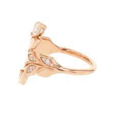 将图像加载到图库查看器中，TIFFANY&amp;Co. Victoria Vine Bypass Diamond Ring Size Approximately No. 9 18K Pink Gold
