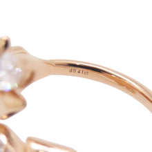 将图像加载到图库查看器中，TIFFANY&amp;Co. Victoria Vine Bypass Diamond Ring Size Approximately No. 9 18K Pink Gold
