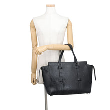 将图像加载到图库查看器中，GUCCI GG embossed Tote Bag Black625774 Leather
