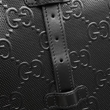 将图像加载到图库查看器中，GUCCI GG embossed Tote Bag Black625774 Leather
