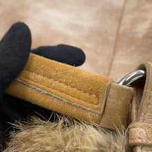 将图像加载到图库查看器中，PRADA Fur Tote Bag BeigeBR3800 Leather Fur

