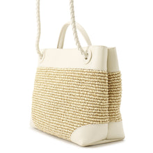 Load image into Gallery viewer, Bottega Veneta Andiamo 2-way Bag Sea Salt / Natural827478V5GX19293 Raffia Lambskin Size Small
