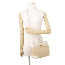 Load image into Gallery viewer, Bottega Veneta Andiamo 2-way Bag Sea Salt / Natural827478V5GX19293 Raffia Lambskin Size Small
