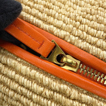 Load image into Gallery viewer, Bottega Veneta Loop top handle Natural/Burned Orange829212V5GX19254 Raffia Leather
