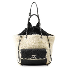 Load image into Gallery viewer, CHANEL Coco Neige Boa Black/Ivory Mouton Nylon
