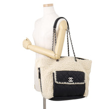 Load image into Gallery viewer, CHANEL Coco Neige Boa Black/Ivory Mouton Nylon
