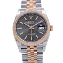 将图像加载到图库查看器中，ROLEX Datejust W36mm Stainless Steel K18PG Slate Dial126231
