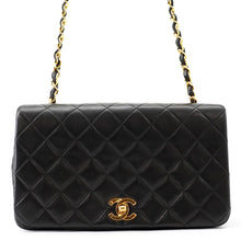 将图像加载到图库查看器中，CHANEL Full flap ChainShoulder Bag BlackA02500 Lambskin Size 23
