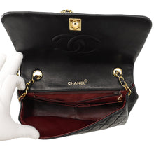 将图像加载到图库查看器中，CHANEL Full flap ChainShoulder Bag BlackA02500 Lambskin Size 23
