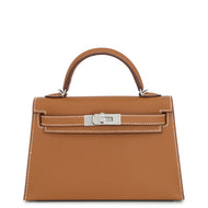 HERMES Mini Kelly 2 Gold Epsom