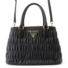 Load image into Gallery viewer, PRADA Gathered 2WAY Handbag Black1BA173_2B25_F0002 Nappa Goful
