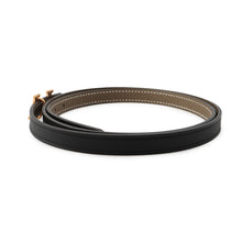Load image into Gallery viewer, HERMES Belt buckle mini H &amp; reversible belt 13 Size 85 Black/Etoupe Epsom Swift Leather
