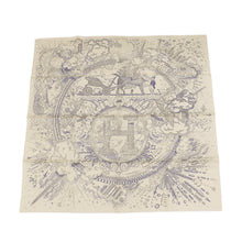 Load image into Gallery viewer, HERMES Carre please hold the line Size 90 Crème / Blue / Gray004187S Silk100%
