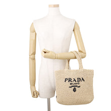 Load image into Gallery viewer, PRADA Crochet Tote Bag Natural1BG422_2C2T_F0018_V_OOL Raffia Size Small
