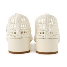 将图像加载到图库查看器中，PRADA Crochet Pumps Ivory1I429O Cotton Size 37
