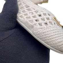 将图像加载到图库查看器中，PRADA Crochet Pumps Ivory1I429O Cotton Size 37

