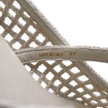 将图像加载到图库查看器中，PRADA Crochet Pumps Ivory1I429O Cotton Size 37
