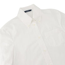 将图像加载到图库查看器中，PRADA Short-sleeved poplin shirt blouse Size 40 WhiteP477IR Cotton100%

