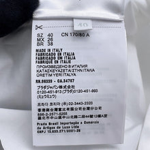 将图像加载到图库查看器中，PRADA Short-sleeved poplin shirt blouse Size 40 WhiteP477IR Cotton100%
