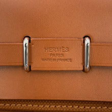 将图像加载到图库查看器中，HERMES Herbag zip Fauve Toile Military Vache Hunter Leather Size Mini

