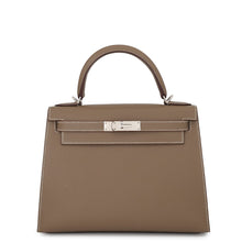 将图像加载到图库查看器中，HERMES Kelly Sellier Etoupe Epsom Size 28
