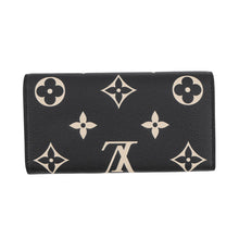 Load image into Gallery viewer, LOUIS VUITTON Portefeuille Sarah Noir/BeigeM80496 Bicolor Monogram Empreinte Leather
