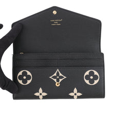 Load image into Gallery viewer, LOUIS VUITTON Portefeuille Sarah Noir/BeigeM80496 Bicolor Monogram Empreinte Leather
