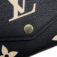 Load image into Gallery viewer, LOUIS VUITTON Portefeuille Sarah Noir/BeigeM80496 Bicolor Monogram Empreinte Leather

