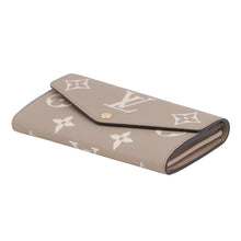 将图像加载到图库查看器中，LOUIS VUITTON Portefeuille Sarah NM Tourterelle/ClaimM81049 Monogram Empreinte Leather
