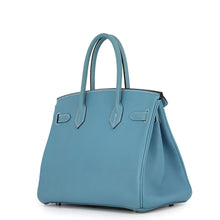 将图像加载到图库查看器中，HERMES Birkin Blue Jean Epsom Size 30
