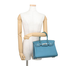将图像加载到图库查看器中，HERMES Birkin Blue Jean Epsom Size 30
