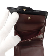 将图像加载到图库查看器中，CHANEL Matelasse Timeless Classics Tri-fold Wallet Small Flap Wallet BlackAP0229 Caviar Leather
