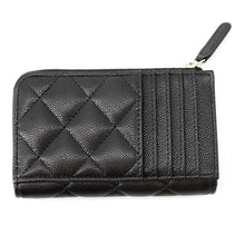 Load image into Gallery viewer, CHANEL Classic Zip Card Case BlackAP3179 Caviar Leather
