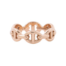 Load image into Gallery viewer, HERMES Chaine d'Ancre Anchene Ring Size 50/#10 18K Pink Gold
