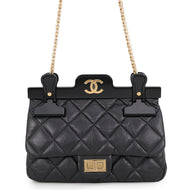 CHANEL 2.55 Reissue Hanger Shoulder Bag 2016 Limited Edition Shoulder Bag 2016 Limited Edition Black Lambskin Size Small