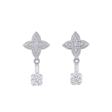 将图像加载到图库查看器中，LOUIS VUITTON LV Diamond Earrings Double RoundQ06400 18K White Gold
