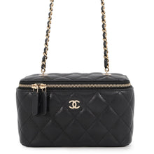 Load image into Gallery viewer, CHANEL Matelasse Vanity ChainShoulder Bag BlackAP1341 Caviar Leather
