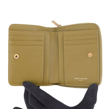 Load image into Gallery viewer, SAINT LAURENT PARIS Compact Zip Around Wallet Green668936 Leather
