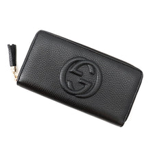 Load image into Gallery viewer, GUCCI Soho Interlocking G Zip Around Long Wallet Cloth Black598187 A7M0G 1000 Leather
